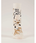 Cat-themed sock with text on a white background, displayed on an e-commerce platform.