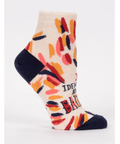 Colorful sock with text on a white background, likely from an online store.