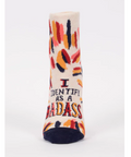 Colorful sock with text on a website page