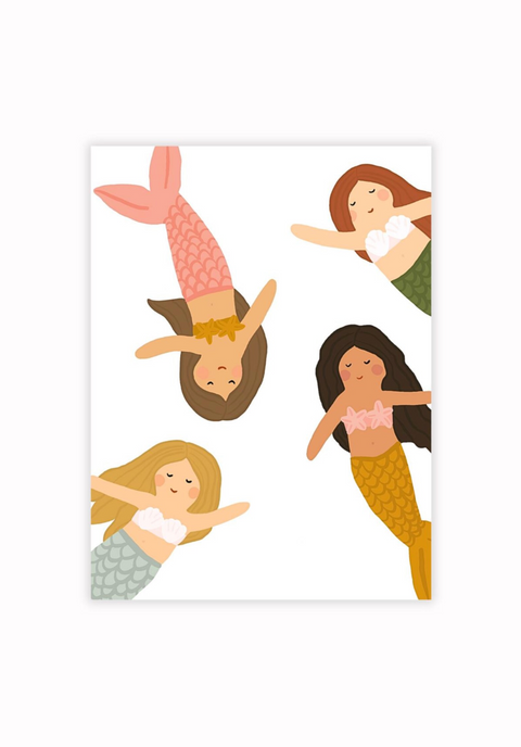 Peachy Littles - Mermaids Card