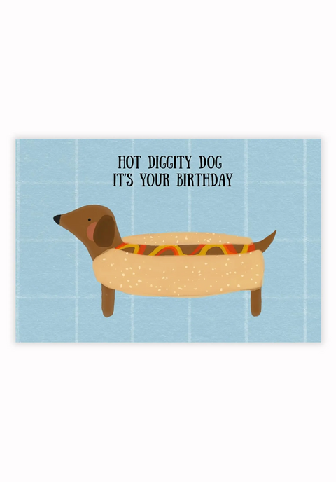 Peachy Littles - Hot Diggity Dog Card