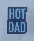 Product with 'HOT DAD' text on a light blue background