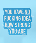 Motivational quote on a light blue background