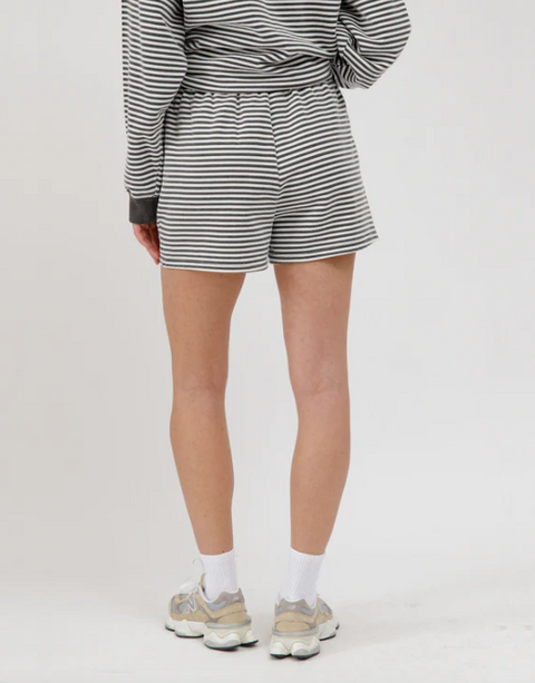 Striped Little Sister Short | Cream w/ Black