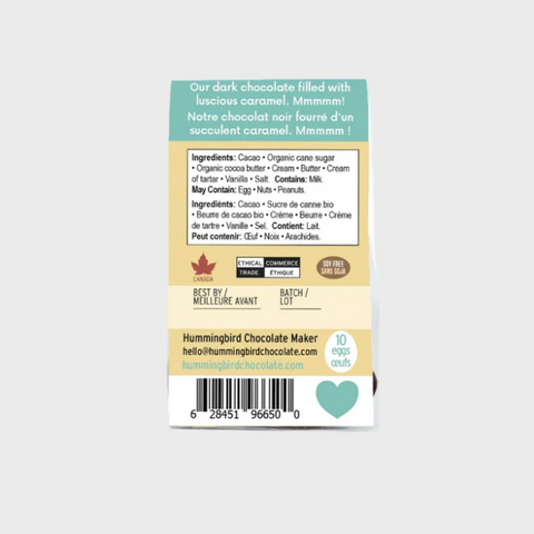 Product page for Hummingbird Chocolate Maker with a label on a white background