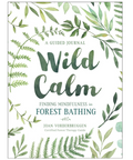 Book cover of 'Wild Calm' with green leafy design on a white background