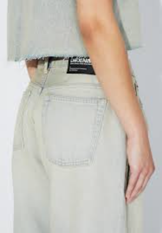 Hill Mid Straight Jeans | Stream Light Sand