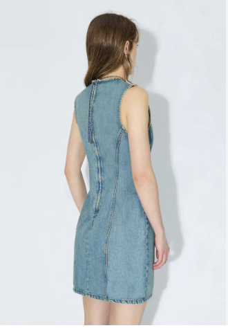 Calista Dress | Stream Sky Aged