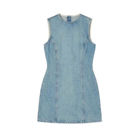 Calista Dress | Stream Sky Aged