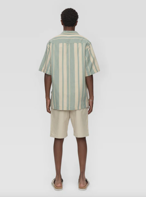 Hayden Short Sleeve Striped Shirt | Chinois Green