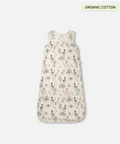 Baby sleeping bag with animal pattern on a white background