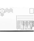 White postcard with black text and design elements on a white background