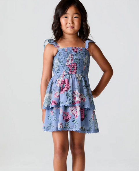 Raynbow Mini Dress | Dusty Blue