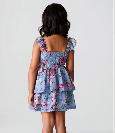 Raynbow Mini Dress | Dusty Blue