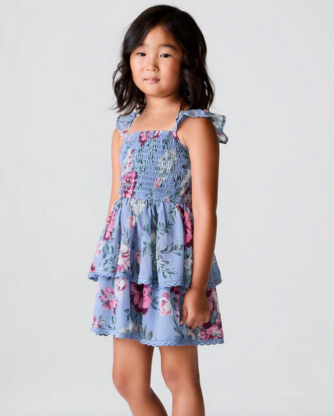 Raynbow Mini Dress | Dusty Blue