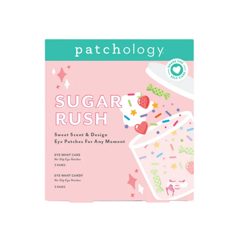 Patchology Sugar Rush eye patch packaging on a white background