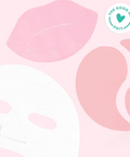 Pink lip-shaped stickers on a light pink background with 'The Good Skin Edit' logo.