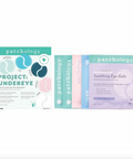 Two packages of Patchology eye care products on a white background