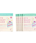 Packaging of Patchology 'Eye Want Cake' eye patches on a white background