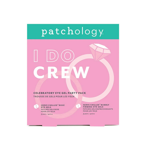 Patchology 'I Do Crew' eye gel party pack on a white background