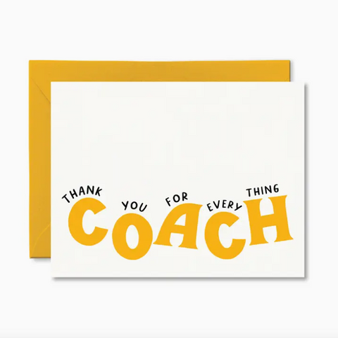 Thank You Card | Thanks You For Everything, Coach