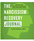 Book cover of 'The Narcissism Recovery Journal' with a green background and white text.