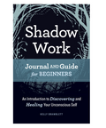 Book cover of 'Shadow Work: Journal and Guide for Beginners' by Kelly Bramblett on a white background.