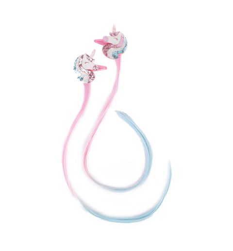Pretty Pastel Unicorn Hair Extension Clips