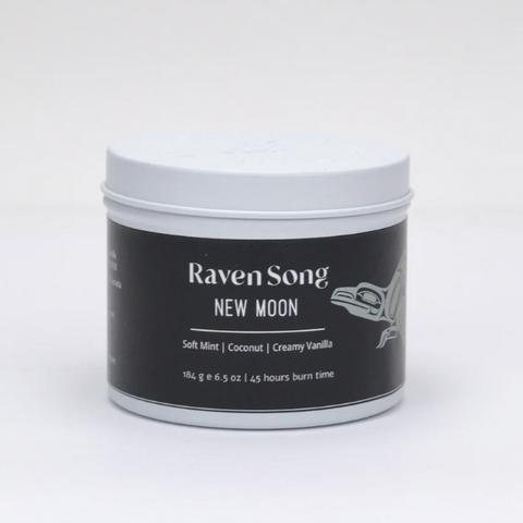 Jar of 'Raven Song New Moon' product on a white background