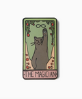 Card featuring a cat labeled 'The Magician' on a white background