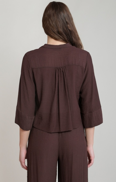 Wide Sleeves Blouse | Dark Chocolate