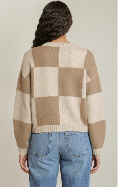 Colorblock Cardigan | Light Heather Taupe