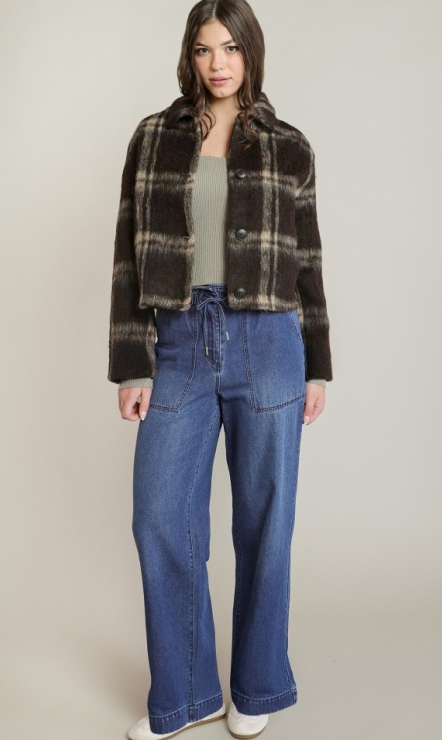 Checkered Jacket | Brown Checkered
