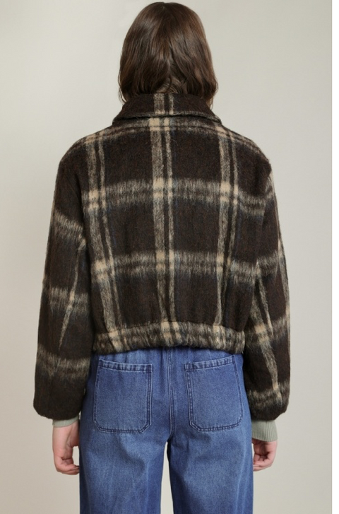 Checkered Jacket | Brown Checkered