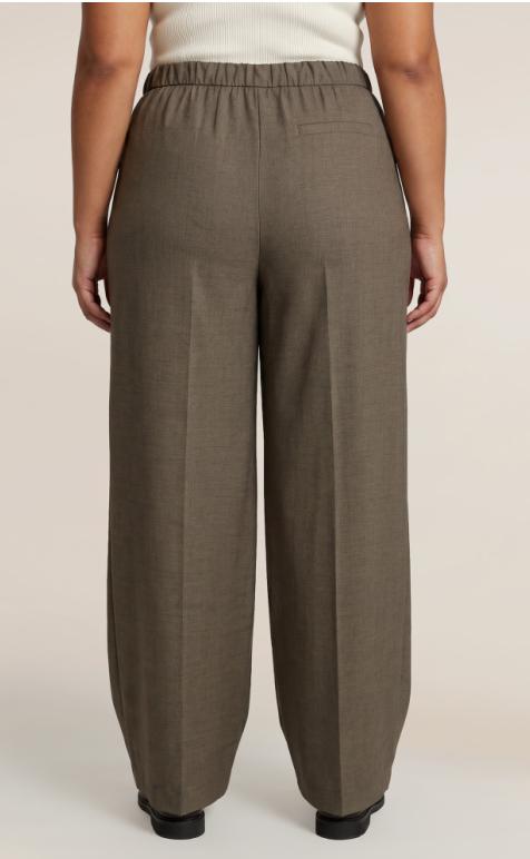 Pleat Drawstring Pant | DK Taupe