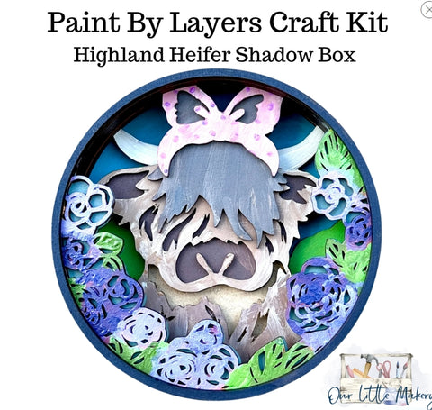 Highland Heifer | Shadow Box Kit