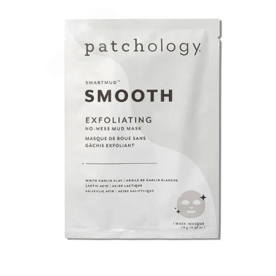 Patchology Smooth Exfoliating mask packaging on a white background