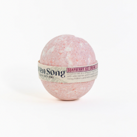 Made in Canada, Bath Bomb, Indigenous, Skincare, Clean Beauty, Essential Oil, Fireweed, Soapberry