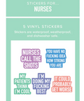 nurses, gift, Nurse stickers, Vinyl Sticker Sheet