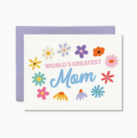 cute floral mom card