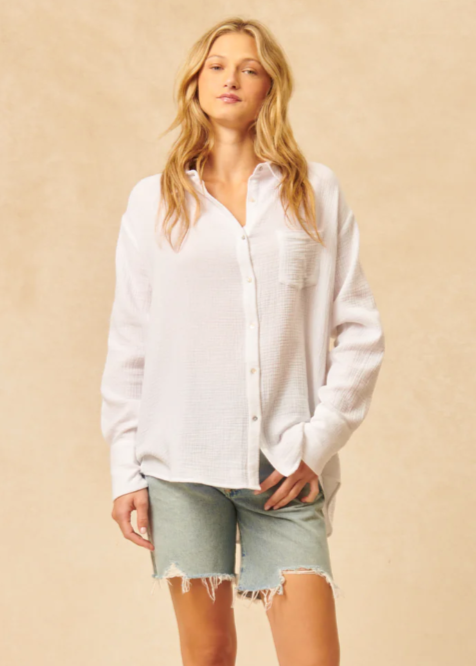 Wyatt Button Up | Chalk