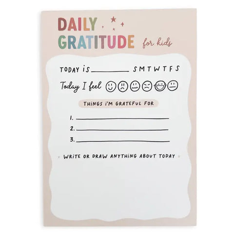 Daily Gratitude Notepad for Kids