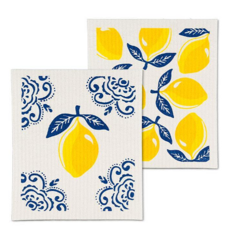 abbott sorrento lemon swedish dishcloth 2 pack