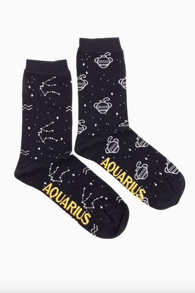 aquarius, friday socks co, womens, socks