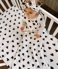 bambi and birdie, sleep sack, black heart