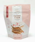 Gourmet Caramel Crunch candy packaging on a white background
