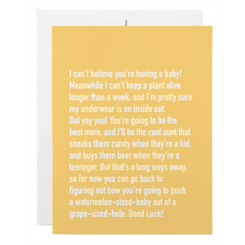 classy cards Chatty Cathy Baby Shower Card