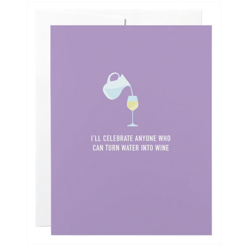 classy cards Water into Wine card