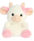 Plush toy with pink and beige accents on a white background