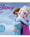 Disney 2027 Daily Calendar cover featuring Elsa and Anna hugging in a snowy scene, with the Disney logo and text reading 'A Year of Animation 2027 Calendar' and 'Featuring Scenes from Disney and Pixar Films'.